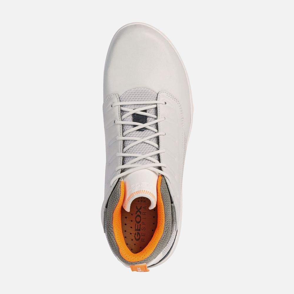 Tenis Geox Homem Branco/Laranja - Modual Abx - INTAP4650